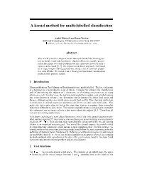 A Kernel Method for Multi-Labelled Classification