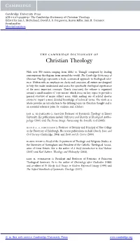 Christian Theology Edited by Ian A