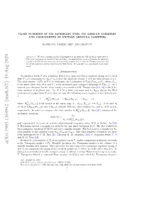 Class Numbers of CM Algebraic Tori, CM Abelian Varieties and Components of Unitary Shimura Varieties