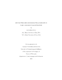 EXPANDING the LANDSCAPE of EARLY and HIGH TANG LITERATURE by XIAOJING MIAO B.A., Minzu University of China, 2011 M.A., Minzu University of China, 2014