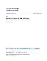 Flamenco Guitar: History, Style, and Context
