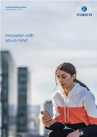 Innovation with You in Mind Zurich Insurance Group Annual Report 2019
