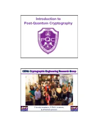 Introduction to Post-Quantum Cryptography