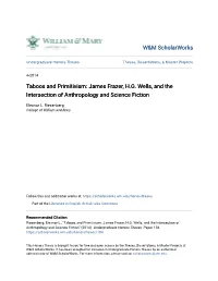 James Frazer, HG Wells, and the Intersection of Anthropology And