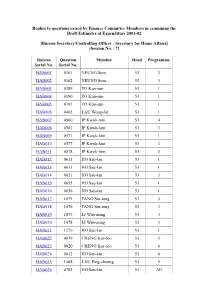 Replies to Questions Raised by Finance Committee Members in Examining the Draft Estimates of Expenditure 2001-02