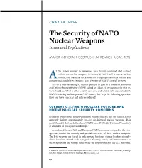 The Security of NATO Nuclear Weapons: Issues and Implications