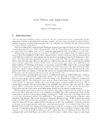 Type Theory and Applications