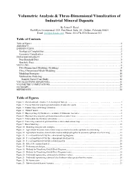 Volumetric Analysis & Three-Dimensional