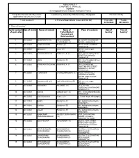 ANNEXURE 5.8 (CHAPTER V , PARA 25) FORM 9 List of Applications For