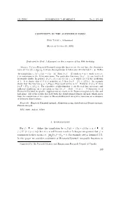 CONTINUITY in the ALEXIEWICZ NORM Dedicated to Prof. J