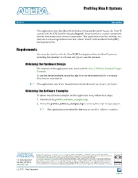 Profiling Nios II Systems