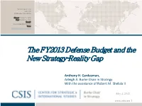 What the New Strategy and FY2013 Budget Say: Army Modernization, Terminations and Restructuring
