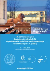 2013: DGPT-Programm, Halle / Saale