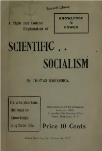 A Plain and Concise Explanation of Scientific Socialism