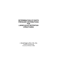 Determination of Earth Pressure Distributions for Large-Scale Retention Structures
