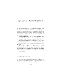 Epilogue and Acknowledgments