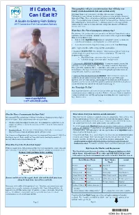 If I Catch It, Can I Eat It? a Guide to Eating Fish Safely, 2017 Connecticut