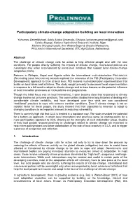 Participatory Climate-Change Adaptation Building on Local Innovation