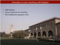 Principles of Color Matching with Displays