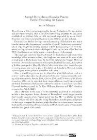 Samuel Richardson of London Printer: Further Extending the Canon