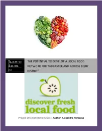 The Potential to Develop a Local Food Network for Tadcaster and Across