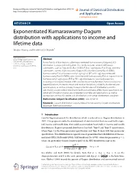 Exponentiated Kumaraswamy-Dagum Distribution with Applications to Income and Lifetime Data Shujiao Huang and Broderick O Oluyede*