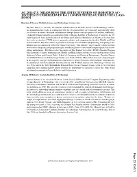 Measuring the Effectiveness of Robotics Activities in Underserved K-12 Communities Outside the Classroom