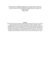 Orchestration and Melodic Doublings: an Analysis and Comparison Between Samuel Adler and Nikolay Rimsky-Korsakov’S Approach Austin Simonds MUCP 4320