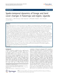 Spatio-Temporal Dynamics of Forage and Land Cover Changes In
