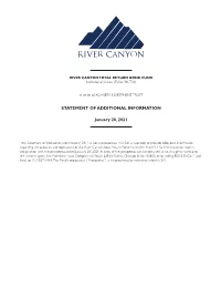 STATEMENT of ADDITIONAL INFORMATION January 28, 2021