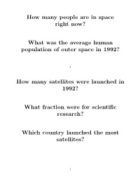 What Was the Average Human Population of Outer Space in 1992?