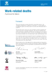Work-Related Deaths a Protocol for Liaison