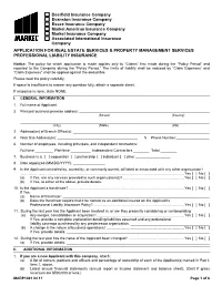 Application for Real Estate Services & Property