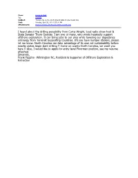 Emailed Comments