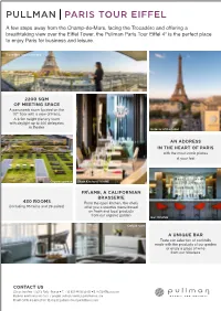 Pullman Paris Tour Eiffel