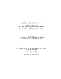 Technical Publication Sj 87-3 Establishment of Minimum Surface Water Requirements for the Greater Lake Washington Basin