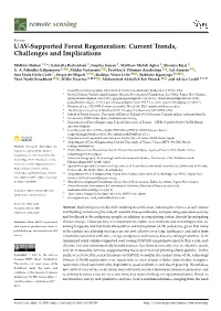 UAV-Supported Forest Regeneration: Current Trends, Challenges and Implications