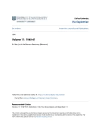 Via Sapientiae Volume 11: 1940-41