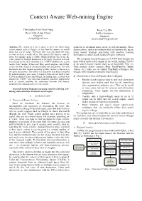 Context-Aware Web-Mining Engine