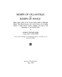KEMPS of OLLANTIGH and KEMPS of POOLE