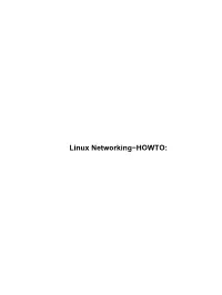 Linux Networking-HOWTO