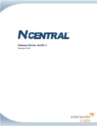 N-Central Release Notes