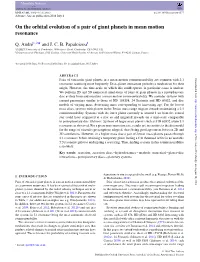 On the Orbital Evolution of a Pair of Giant Planets in Mean Motion Resonance