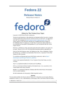 Release Notes for Fedora 22