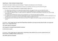 Talbot Project – Public Exhibition Feedback Report