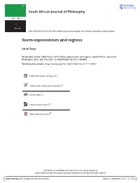 Norm-Expressivism and Regress