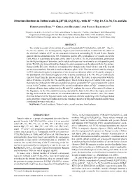 Structural Features in Tutton's Salts K2[M2+(H2O)6](SO4)