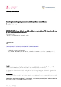 University of Groningen Novel Insights Into the Pathogenesis of Metabolic