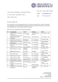 Dear Ms. Jingping, XU It Is My Pleasure to Invite Your Delegation To