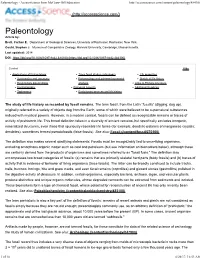 Evolutionary Paleontology Analysis Links to Primary Literature Biostratigraphy Biological Aspects Additional Readings Taphonomy Evolutionary Process and Life History